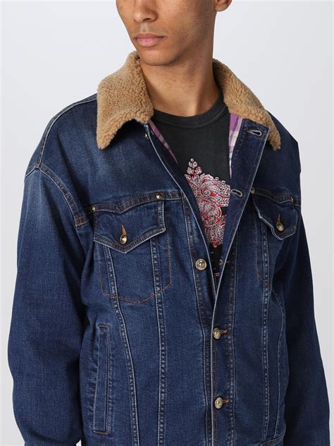 versace mens blue jacket|versace jeans couture jacket men's.